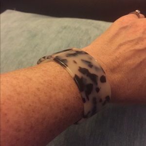 Leopard Design Acrylic Cuff Bracelet